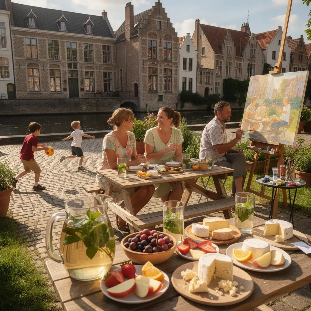 Scène d'une récolte de menthe poivrée dans un champ ensoleillé, soulignant la fraîcheur naturelle.